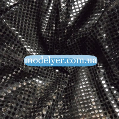 Ткань Копейка (черный), 1625